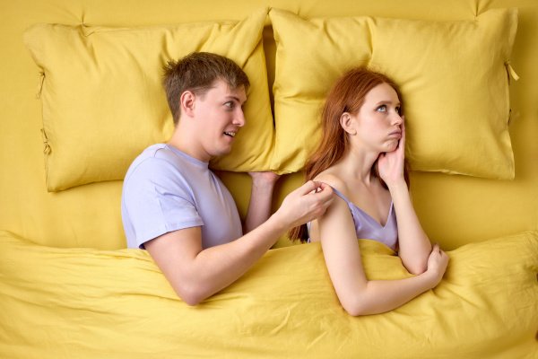 Man not understanding why wife does not want to have sex with him. 